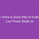 Is There a Quick Way to Enable Low Power Mode on My iPhone?